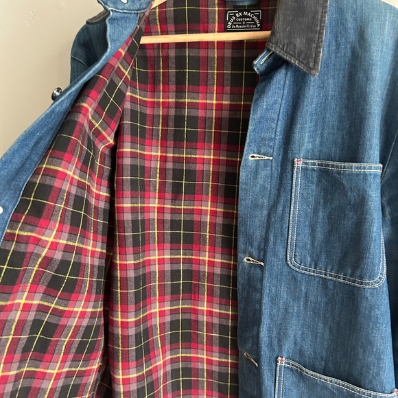 Deus Ex Machina Jacket Mens Medium Chore Denim Coat Flanel Corduroy Collar - Picture 3 of 11